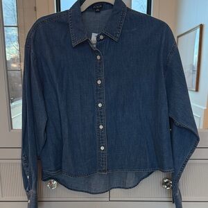 J. Crew Indigo Denim Long Sleeve Shirt